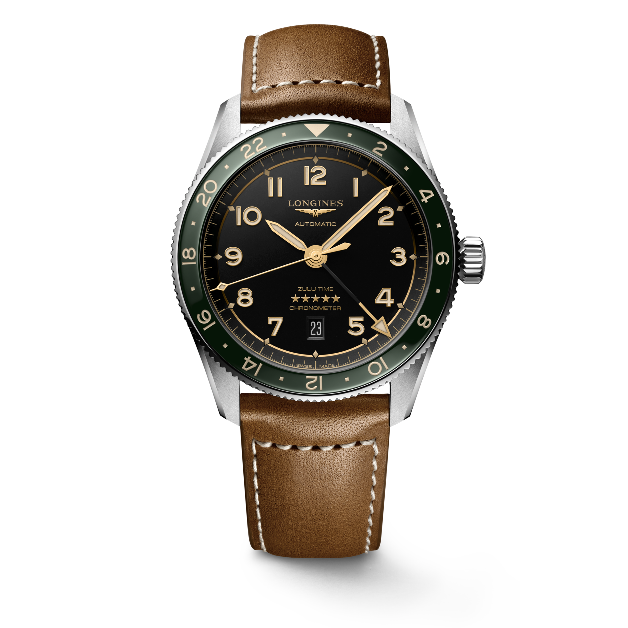 Longines Spirit Zulu Time 42mm L3.812.4.63.2 Watch for Men