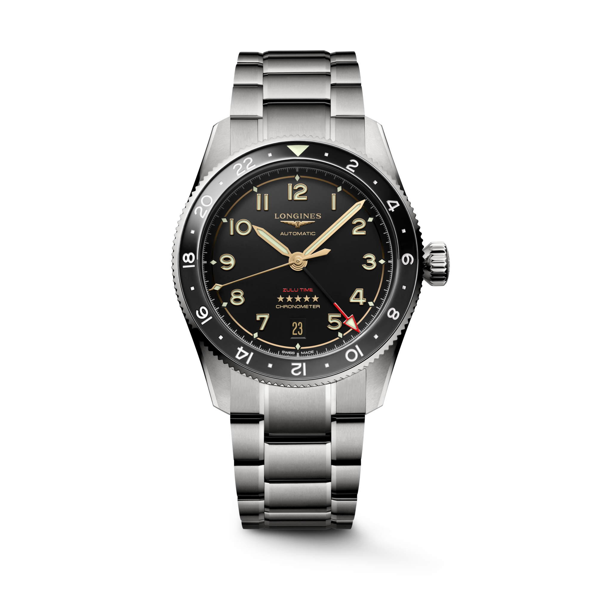 Longines Spirit Zulu Time Titanium 39mm L3.802.1.53.6 Unisex Watch