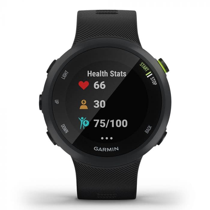 Garmin Forerunner 45 Smart Watch (GPS, 26.3mm) (Heart Rate Monitor, 010-02156-65, Black, Silicone Strap) - Kamal Watch Company