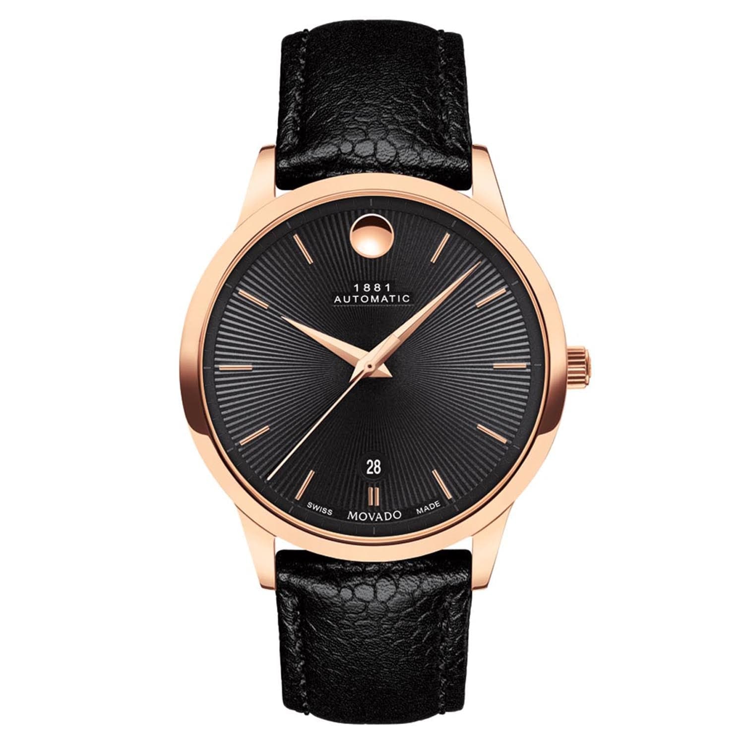 Movado 0607457 1881 Swiss Automatic Black Watch For Men - Kamal Watch Company