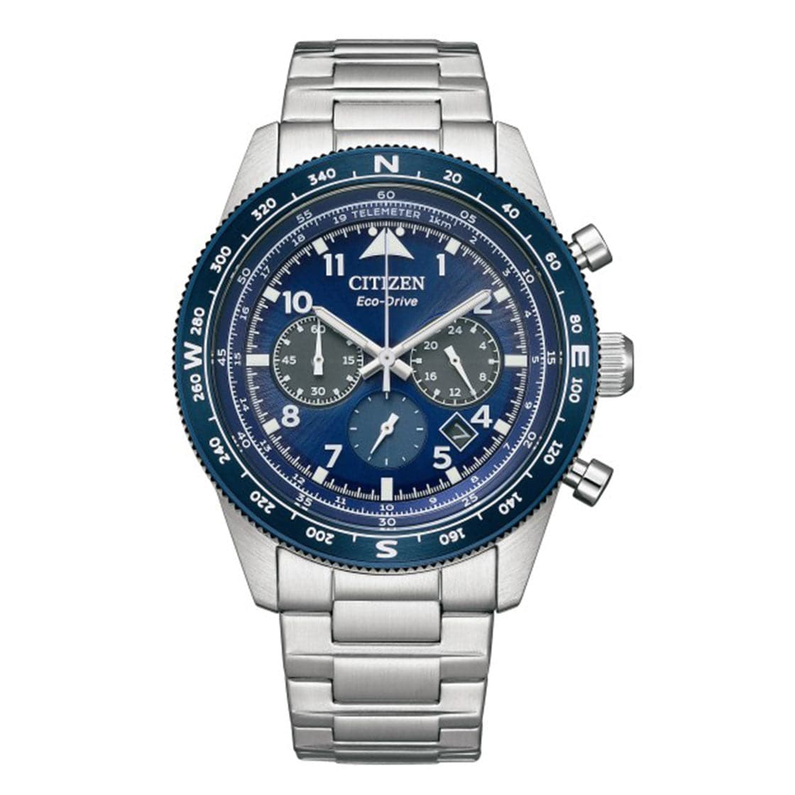 CITIZEN ECO-DRIVE GENTS WATCH BLUE DIAL - CA4554-84L - Kamal Watch Company