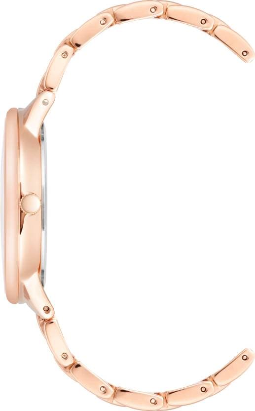 Anne Klein Green Dial Rose Gold Metal Strap Watch NDAK3750NMRG - Kamal Watch Company
