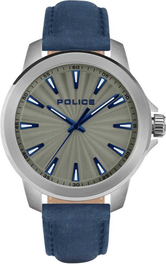POLICE Grey Dial Blue Strap Analog Watch for Men PLPEWJA2207802 - Kamal Watch Company
