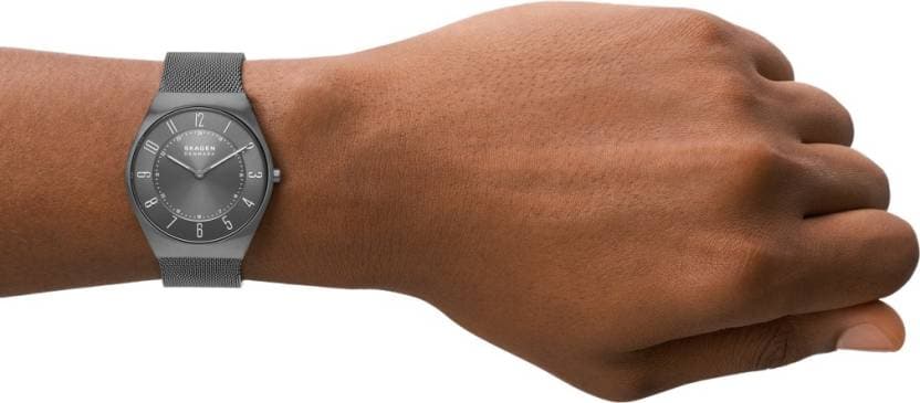 Skagen Mens 37 mm Grenen Solar Powered Multicolour Dial Stainless Steel Analog Watch - SKW6836I - Kamal Watch Company