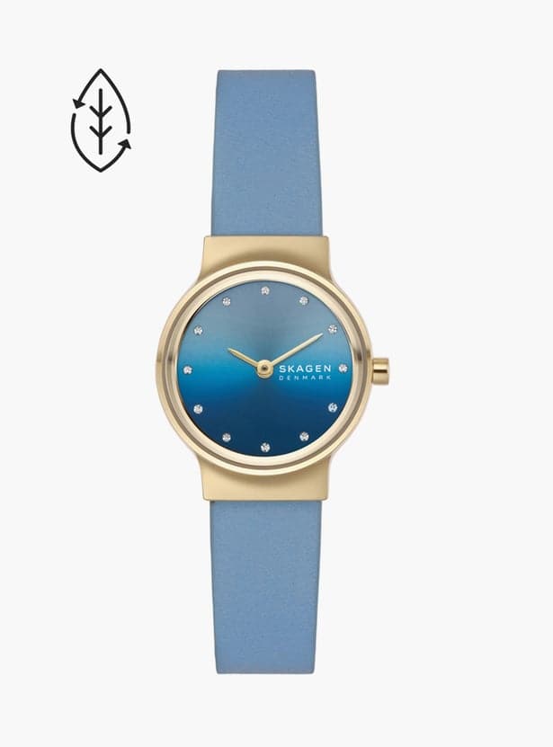 Womens 26 mm Freja Lille Blue Dial Leather Analog Watch - SKW3059I - Kamal Watch Company