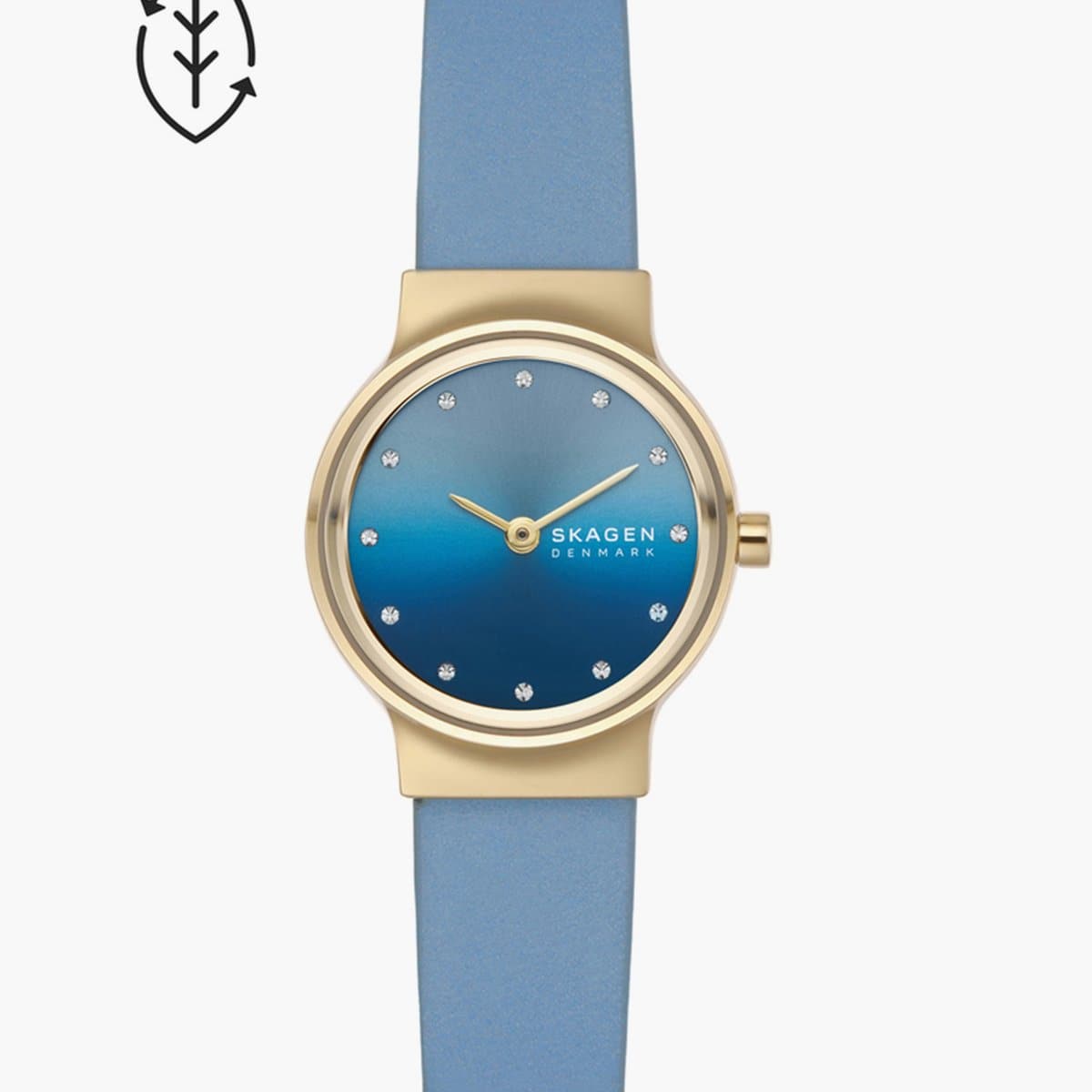 Womens 26 mm Freja Lille Blue Dial Leather Analog Watch - SKW3059I - Kamal Watch Company
