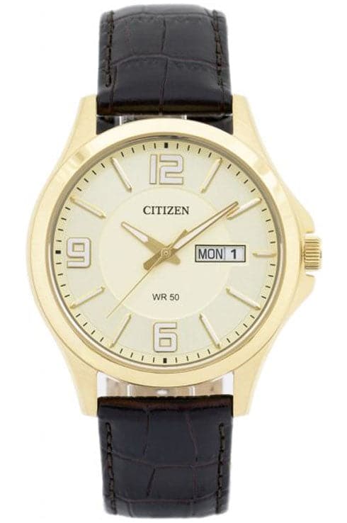 Citizen Quartz Golden Dial Men's Watch BF2003-09P - Kamal Watch Company