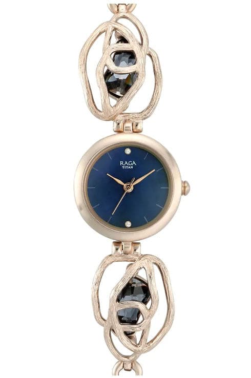 Titan Tangle By Raga Blue Mother Of Pearl Dial Women's Watch 95099WM02 - Kamal Watch Company