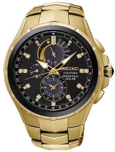 Seiko Coutura Solar Black Dial SSC572P1 Men's Watch - Kamal Watch Company