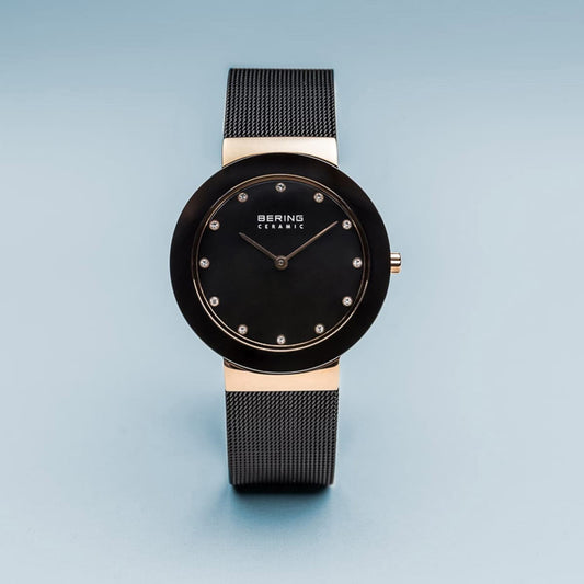 BERING Ceramic | polished rose gold | 11435-166 - Kamal Watch Company