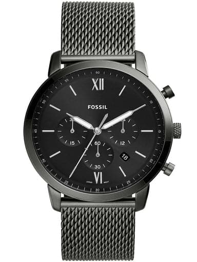 Fossil  Neutra Chronograph Smoke Stainless Steel Mesh Watch - Kamal Watch Company