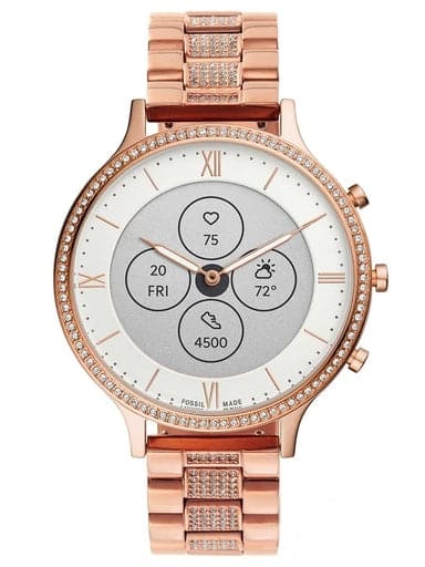 Fossil Q Charter Round Hybrid White Dial Unisex Smartwach - Kamal Watch Company