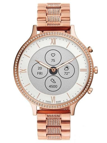 Fossil Q Charter Round Hybrid White Dial Unisex Smartwach - Kamal Watch Company