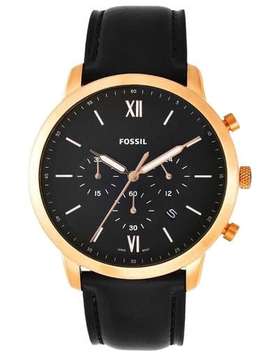 Fossil Neutra Chronograph Black Leather Analog Watch - Kamal Watch Company