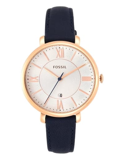 Fossil Jacqueline Navy Leather Watch - Kamal Watch Company