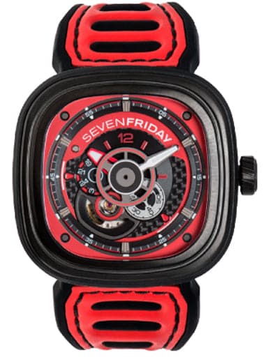 Seven Friday P3B/06 Racing Team Automatic Red Dial Men's Watch - Kamal Watch Company