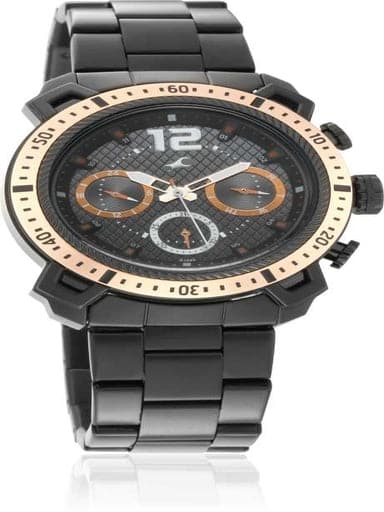 Fastrack All Nighters Black Dial Stainless Steel Strap Watch - Kamal Watch Company