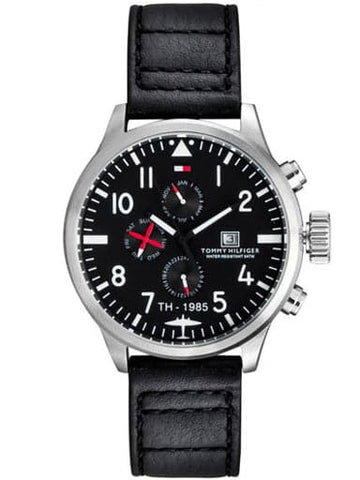 Tommy Hilfiger Black Dial Black Leather Strap Men's Watch NTH1790683/D - Kamal Watch Company