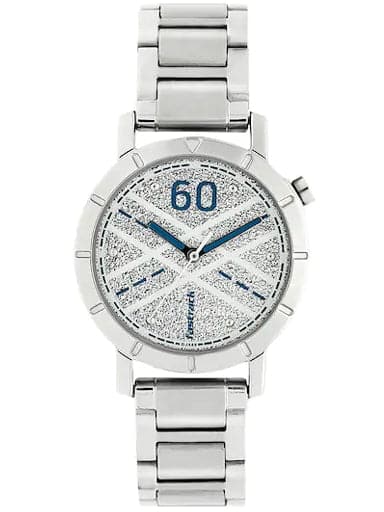 Fastrack Road Trip Printed Grey Dial Stainless Steel Strap Watch - Kamal Watch Company