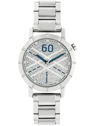 Fastrack Road Trip Printed Grey Dial Stainless Steel Strap Watch - Kamal Watch Company