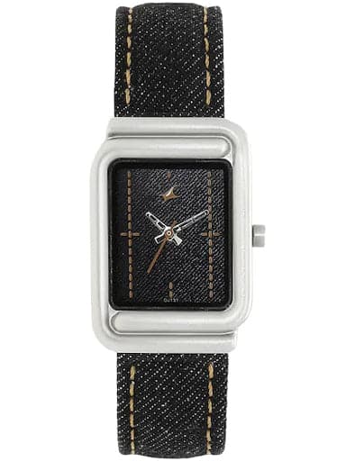 Fastrack Black Dial Denim Strap Watch - Kamal Watch Company