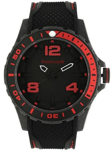 Fastrack Lightweight Black Dial Silver Strap Watch - Kamal Watch Company