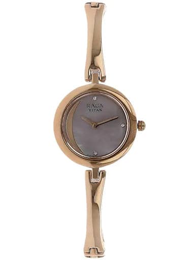 Titan Raga Moonlight Mother Of Pearl Dial Metal Strap Women's Watch NL2553WM01 - Kamal Watch Company