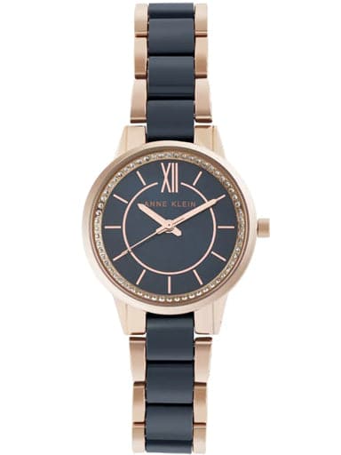 Anne Klein Blue Dial Ceramic Strap Watch - Kamal Watch Company