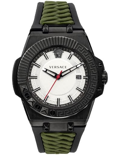 Versace Chain Reaction Quartz Silver Dial Men's Watch - Kamal Watch Company