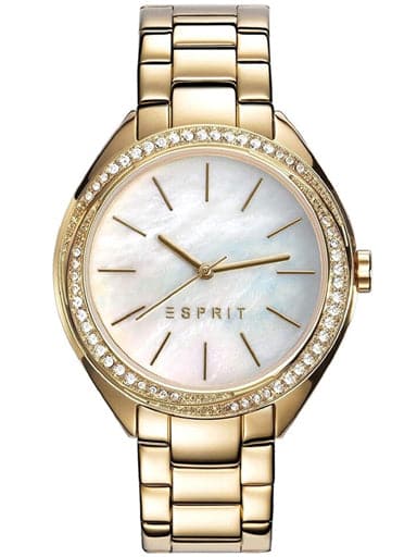 ESPRIT Mother Of Pearl Dial Gold Strap Women's Watch ES109302002 - Kamal Watch Company