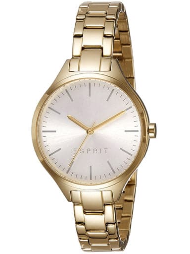 ESPRIT White Dial Gold Metal Strap Women's Watch ES109272005 - Kamal Watch Company