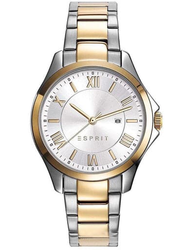 ESPRIT Silver Dial Two Tone Metal Strap Women's Watch ES109262003 - Kamal Watch Company