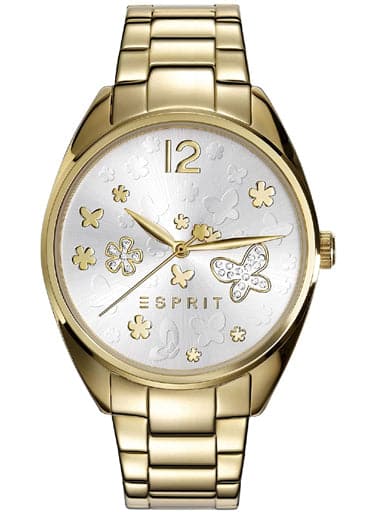 ESPRIT Silver Dial Gold Metal Strap Women's Watch ES108922002 - Kamal Watch Company