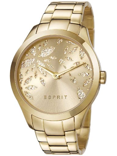 ESPRIT Gold Dial Gold Metal Strap Women's Watch ES107282003 - Kamal Watch Company