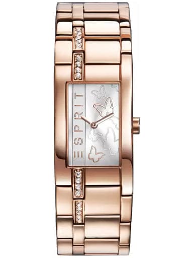 ESPRIT White Dial Rose Gold Metal Strap Women's Watch ES108912002 - Kamal Watch Company