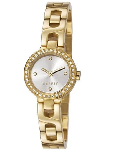 ESPRIT Silver Dial Gold Metal Strap Women's Watch ES107222002 - Kamal Watch Company