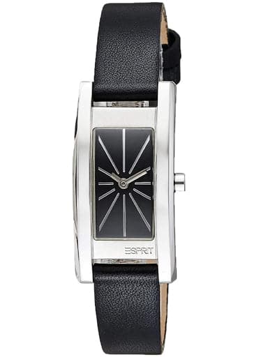 ESPRIT Black Dial Black Leather Strap Watch For Women ES106162001-N - Kamal Watch Company