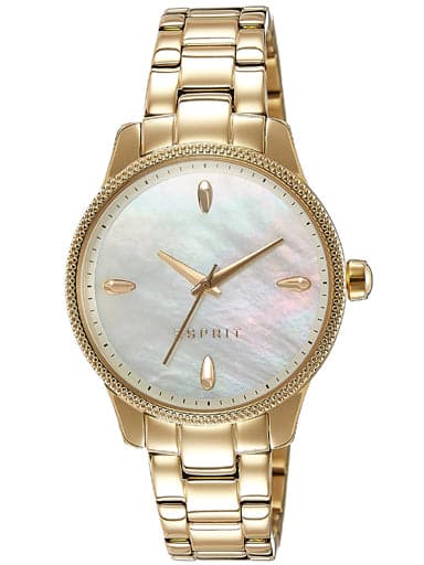 ESPRIT Mother Of Pearl Dial Gold Metal Strap Women's Watch ES108602005 - Kamal Watch Company