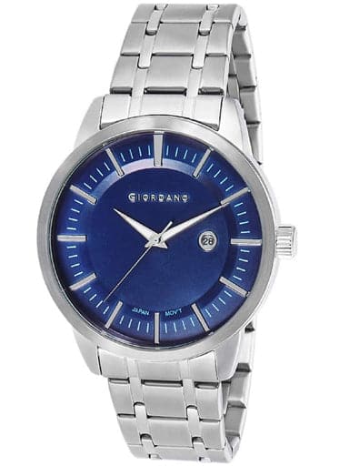 Giordano Blue Dial Stainless Steel Strap Men's Watch 1947-22 - Kamal Watch Company