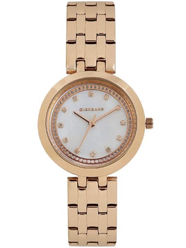 Giordano Silver Dial Rose Gold Strap Women's Watch 2821-22 - Kamal Watch Company