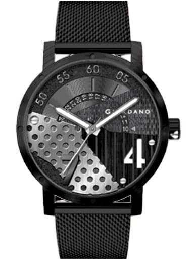 Giordano Black Dial Mesh Black Strap Men's Watch GD-1063-11 - Kamal Watch Company