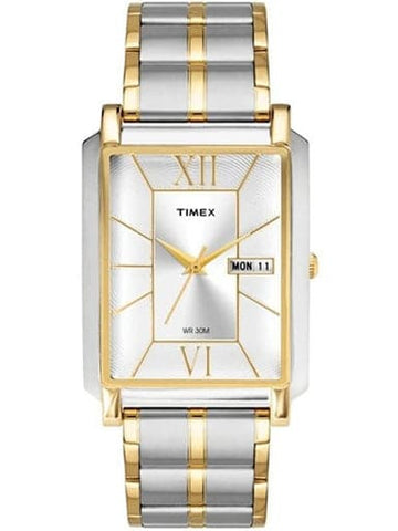 Timex Classics Silver Dial Two Tone Strap Men's Watch TW000W908 - Kamal Watch Company