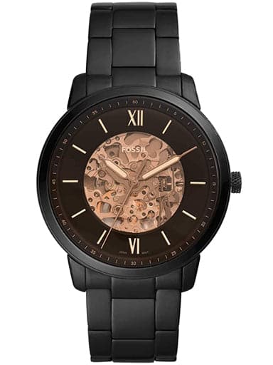 Fossil Neutra Automatic Black Stainless Steel Watch - Kamal Watch Company