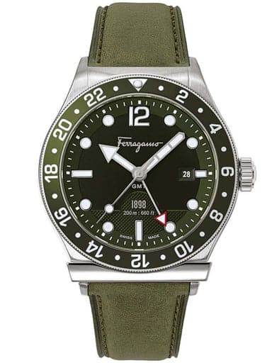 Salvatore Ferragamo 1898 Sport Green Dial Watch for Men - Kamal Watch Company