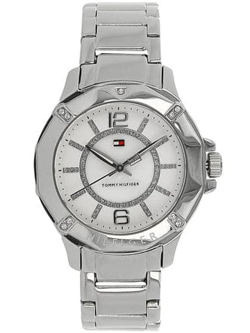 Tommy Hilfiger White Dial Silver Bi Metal Strap Watch - Kamal Watch Company