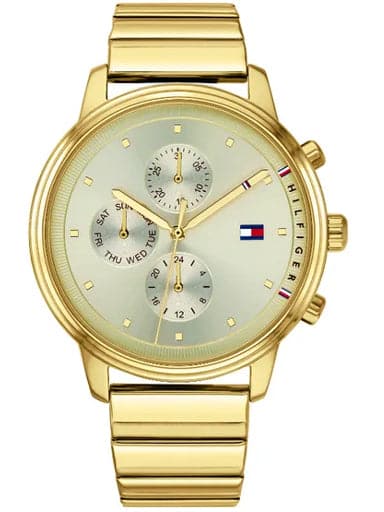 Tommy Hilfiger Gold Dial Analog Watch For Women - Kamal Watch Company