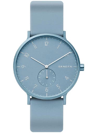 SKW2764I Skagen Analog Aaren Kulor Light Blue Silicone 36mm Watch Dial Women's Watch - Kamal Watch Company