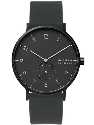SKW6544 Skagen Mens Analogue Aaren Kulor Black Silicone 41mm Watch - Kamal Watch Company