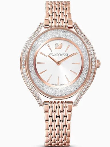 Swarovski Crystalline Aura Watch, Metal Bracelet, Rose gold tone, Rose-gold tone PVD - Kamal Watch Company