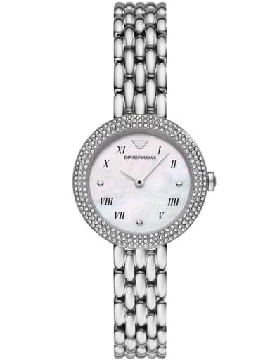Emporio Armani White Dial Stainless Steel Watch - Kamal Watch Company